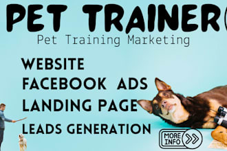 run pet leads generation ads for dog trainers pet training website, pet grooming