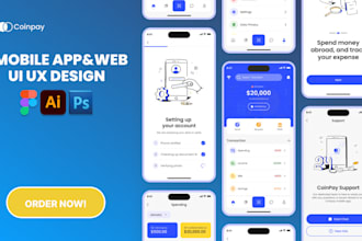 do ui UX design for mobile app and web using figma