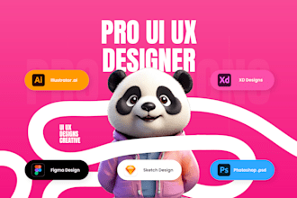 be your pro ui ux designer, figma design, xd design, ui ux
