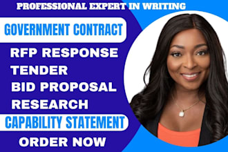 write rfp response tender government contract capability statement bid proposal