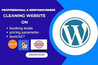 build cleaning service website pricing parameters booking koala website launch27