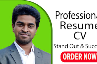 professional resume, CV, cover letter