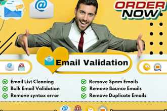 do bulk email validation, verification and email list cleaning service in 24 hrs