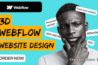 webflow website design 3d animated webflow website, webflow portfolio website