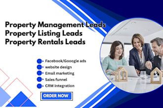 generate property management leads property listing leads property rentals leads