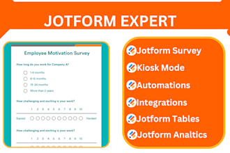 setup jotform survey automation integration tables qr code kiosk mode analytics