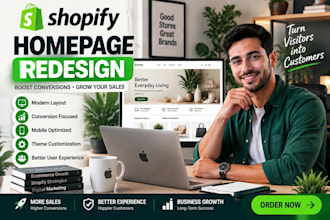 redesign shopify store homepage design shopify store UX design