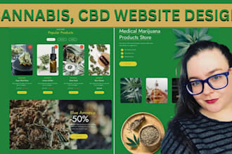 design cbd website, hemp medical, tobacco, marijuana, smoke, vape, cannabis shop