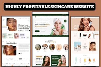 design modern beauty website skincare shopify beauty store skincare website