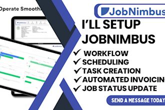 setup jobnimbus workflow scheduling task creation automated invoicing job status