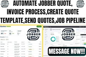 automate jobber quote and invoice process, create quote template,send quotes