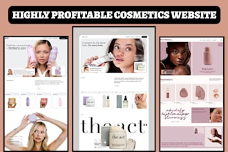 design cosmetic website lipstick lipgloss shopify cosmetic store beauty website