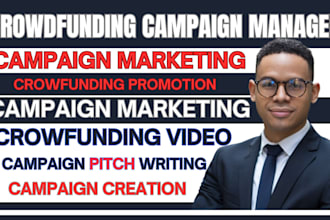 be your crowfunding campaign manager for kickstarter indiegogo gofundme patreon