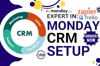 setup monday crm project management clickup asana trello zapier work os plaky