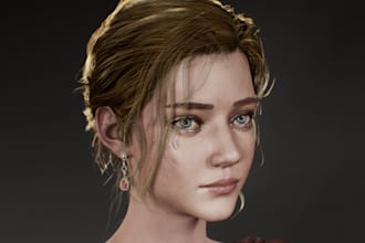 unreal engine 3d realistic character metahuman groom hair influencer, lip sync