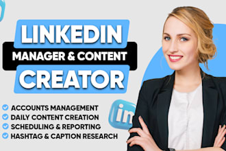 linkedin manager, content creator, ghost writing as social media marketing
