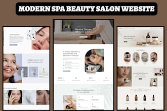 design modern spa website beauty salon skincare shopify massage therapy website
