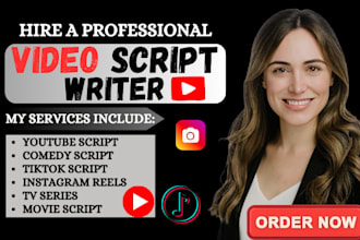 do youtube video script writing, comedy script writing, video script, script