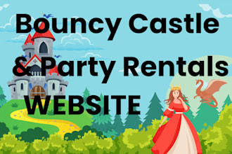 build a bouncy castle and party rentals website