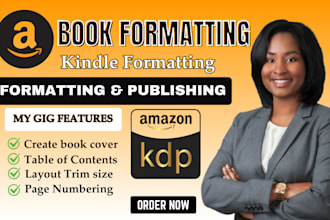 do ebook formatting, paperback and layout design, book cover design