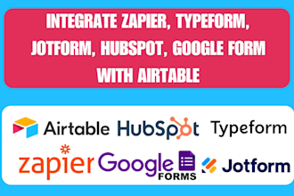 integrate zapier, typeform, jotform, hubspot, google form with airtable