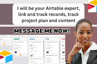 be your airtable expert, link and track records, track project plan and content