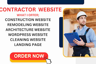 design construction website, remodeling website in wordpress, contractor website