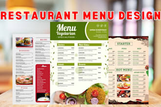 redesign restaurant food menu update coffee digital menu design in 6 hours