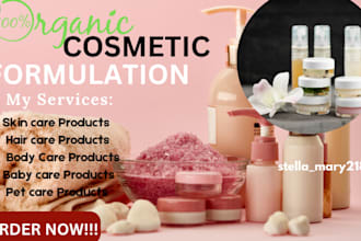 formulate natural and organic cosmetics or skincare and vegan natural cosmetic