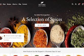 design spice shopify herb sauce store seasoning food recipe website spice store