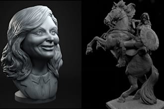 sculpt 3d miniature model 3d sculpture warhammer 3d printing in zbrush blender