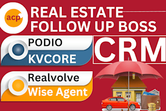 setup follow up boss podio liondesk kvcore realvolve wise agent real estate crm