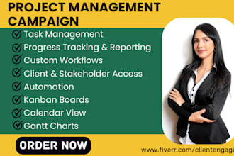 setup project management trello asana monday jira clickup basecamp notion slack