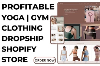 design profitable health yoga clothing website gym accessories store yoga store