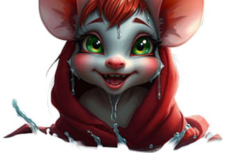 do ai generated illustrations, logo, art, characters, pod
