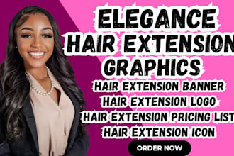 luxury hair extension banner hair extension logo   extension pricing list