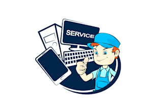 make awesome computer and mobile repair logo