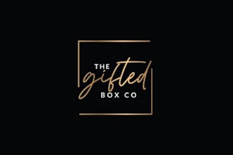 design trendy gift giving company logo