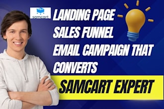 build samcart sales funnel elearning educational lms tutor learndash website
