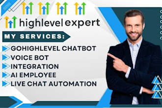setup gohighlevel ai employee voice bot chatbot live chat automation integration