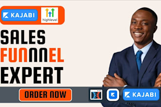 high converting go highlevel clickfunnel kajabi sales funnel ghl landing page