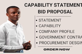 design government capability statement capability statement bid proposal