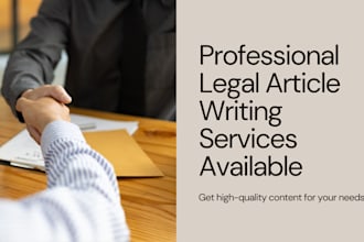provide premium SEO friendly legal content writing services