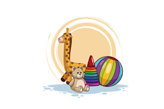 make good looking eye catching kid toys logo
