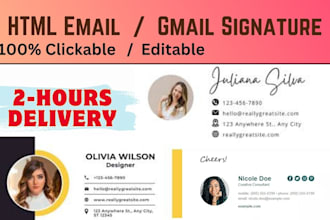 create HTML email signature for apple, outlook and gmail