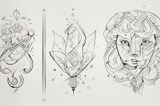 draw minimalist tattoo or line art design with my style