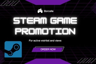 do steam game promotion, steam game marketing to drive active wishlist and view