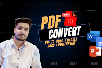 convert PDF to word, powerpoint, google docs typing services