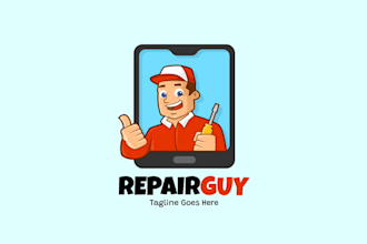 make sophisticated genuine phone repair mascot logo