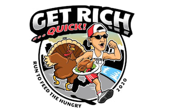 design fun themed fundraising team logo